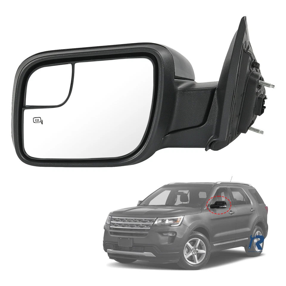 7Pin Pair Power Mirrors For 2016-2019 Ford Explorer Heated Puddle Signal Lamp - Image 3 of 4