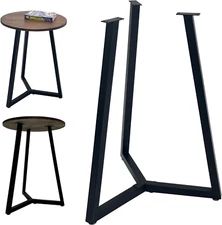 Metal round End Table Legs,28 Inch Black Coffee Table Base Only,Iron Dining Tabl