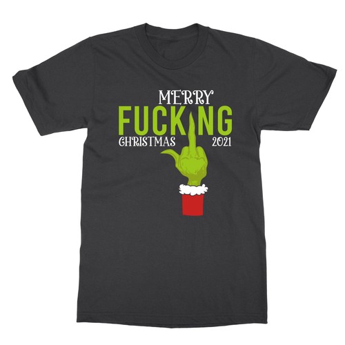 Funny Merry F Christmas 2021 Party Unisex Tee Tshirt - Picture 10 of 16