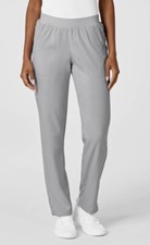New Women s WonderWink PRO Knit Waist Cargo Scrub Pants Grey Size XS Tall