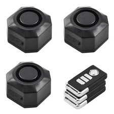 Bike Burglar Vibration Alarm USB Rechargeable Waterproof Wireless Remote 3 Packs