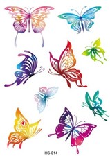 glitter sparkle temporary tattoo butterfly girl women kids body art