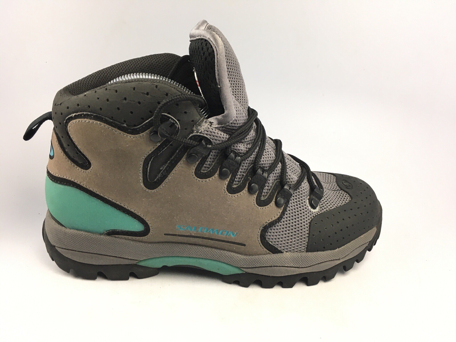 Stivali da trekking Salomon 871658 grigio teal nero da donna taglia 8 US Contragrip
