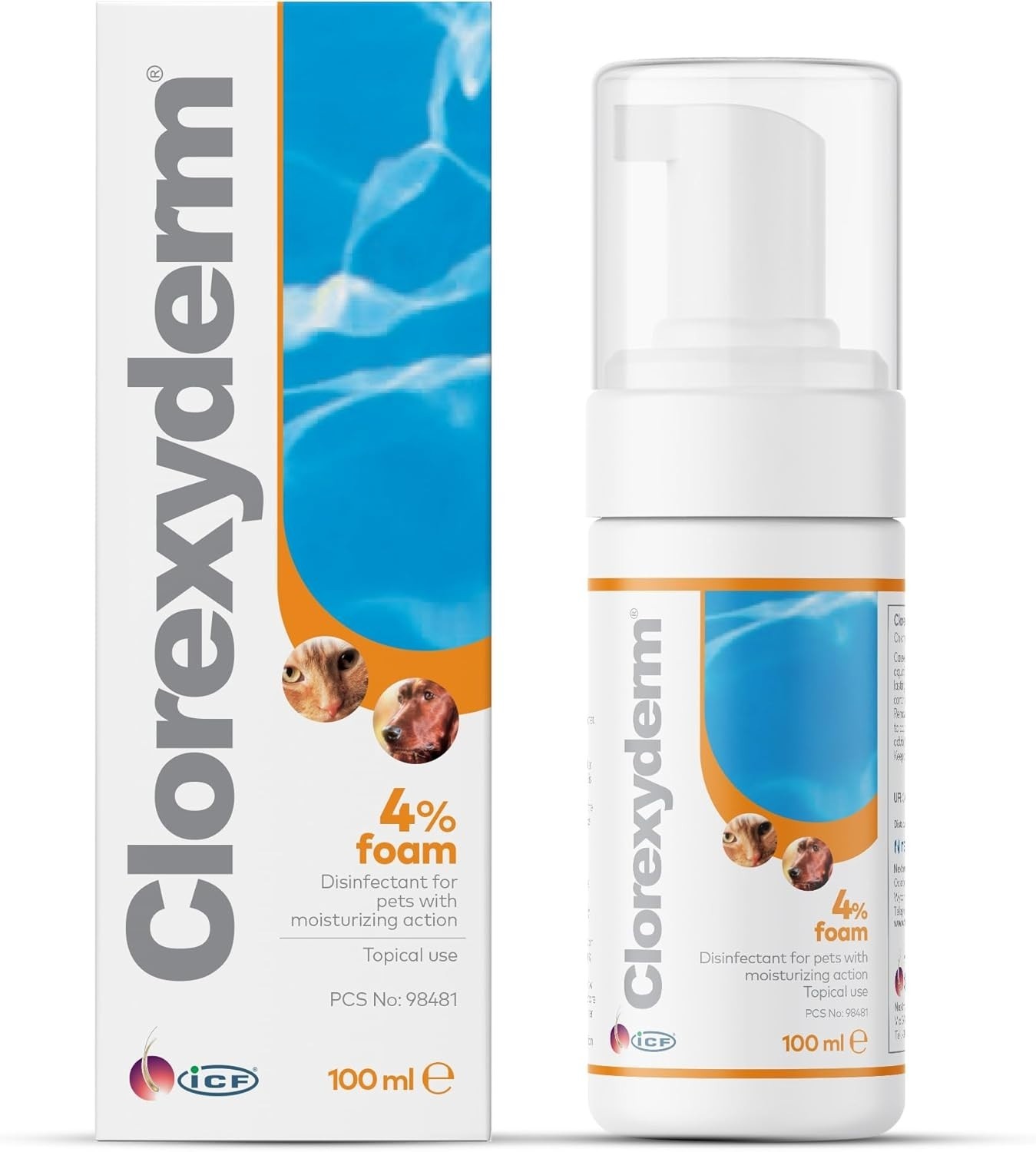 ICF | CLX 4% Foam Mousse | Dry Shampoo for Dogs & Cats