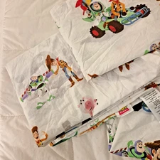 Pottery Barn Kids Toy Story Toddler Sheet Set 100% Organic Cotton Buzz Woody