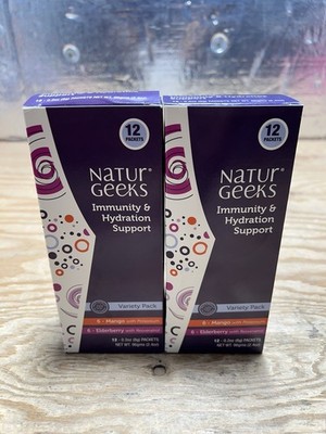 Lot Of 2 NaturGeeks Vegan Electrolytes Powder - Immunity & Hydration Support