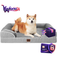 Hundebett OrthopäDisch Grau FüR GroßE Hunde 91X68Cm Haustierbett 1 StüCk