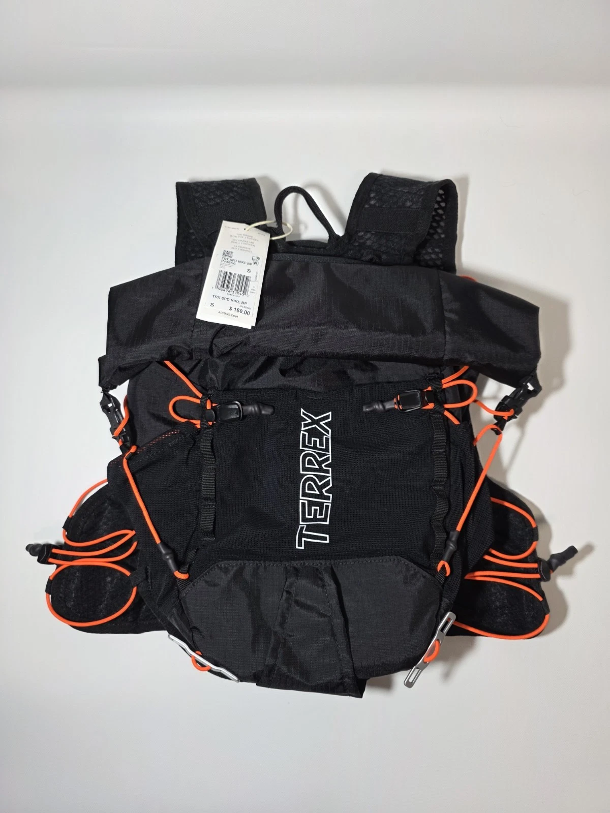 Adidas Terrex Backpack Black White Orange Day Bag Pack Speed Hiking 15.6L