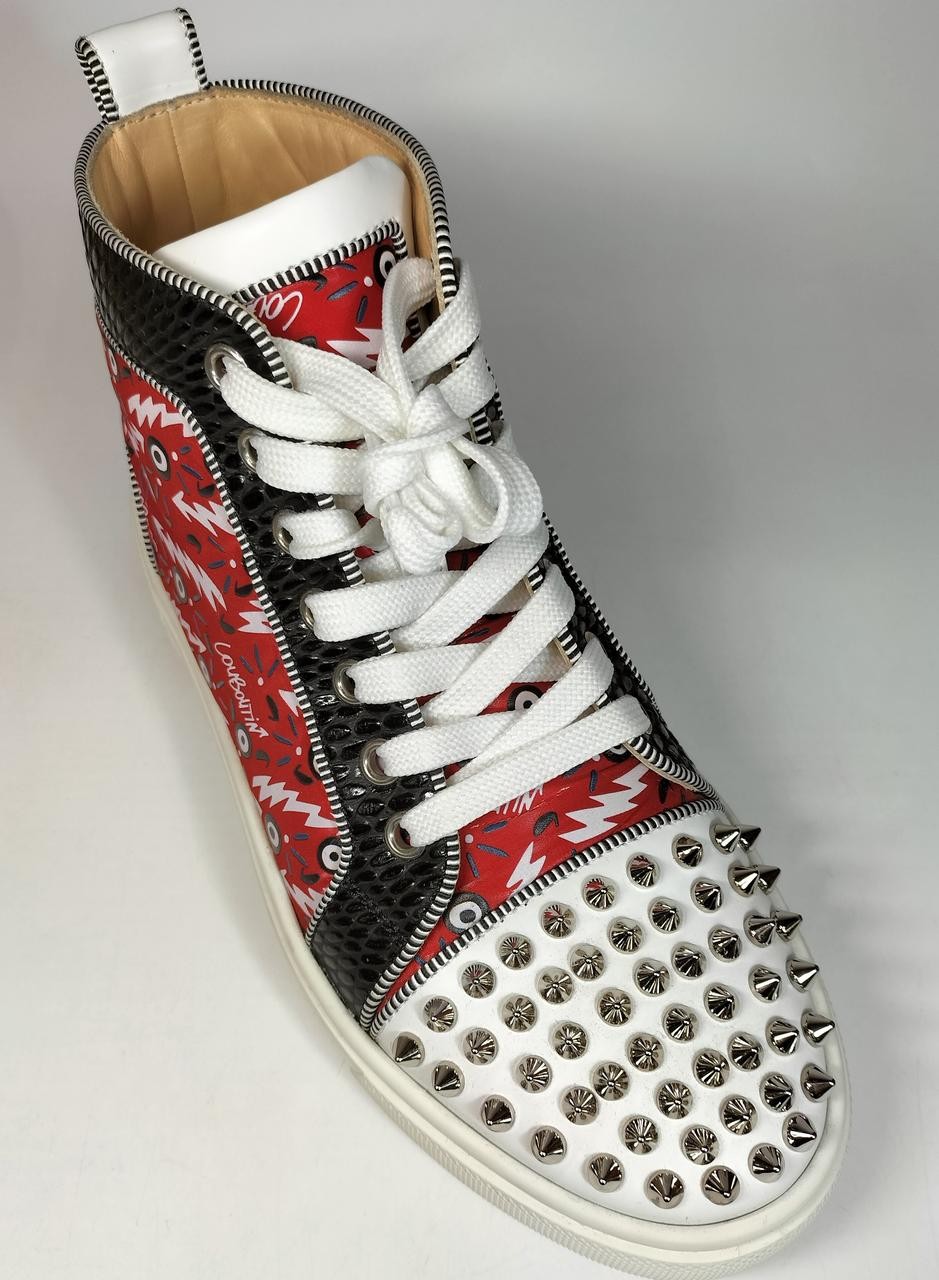 Christian Louboutin Super Lou Spikes Orlato Flat Women’s Size 36 US 6 with Box image 10