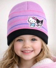 Hello Kitty And Kumori Beanie Purple And Pink New
