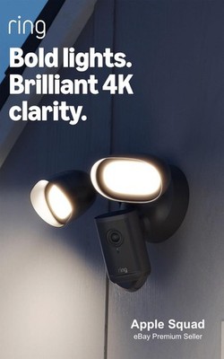 RING FLOODLIGHT CAM PRO 2ND GEN 4K ÜBERWACHUNGSKAMERA SCHWARZ WEISS NEU 2026 UVP249 