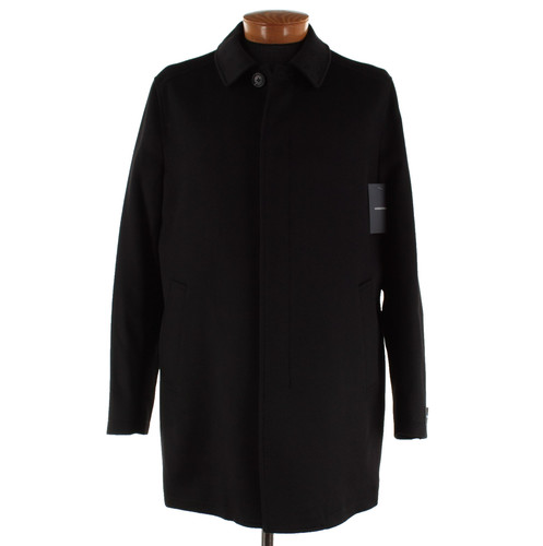 Nordstrom NWT Wool / Cashmere Overcoat Size Large US In Solid Black