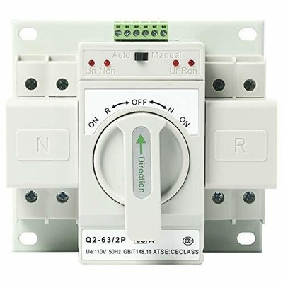 110V 2P 63A Dual Power Generator Automatic Transfer Switch Change-Over Switch