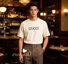 Gucci Red&Green Patchwork Embroidered Short-Sleeve Crew-Neck T-Shirt Size L — photo 1