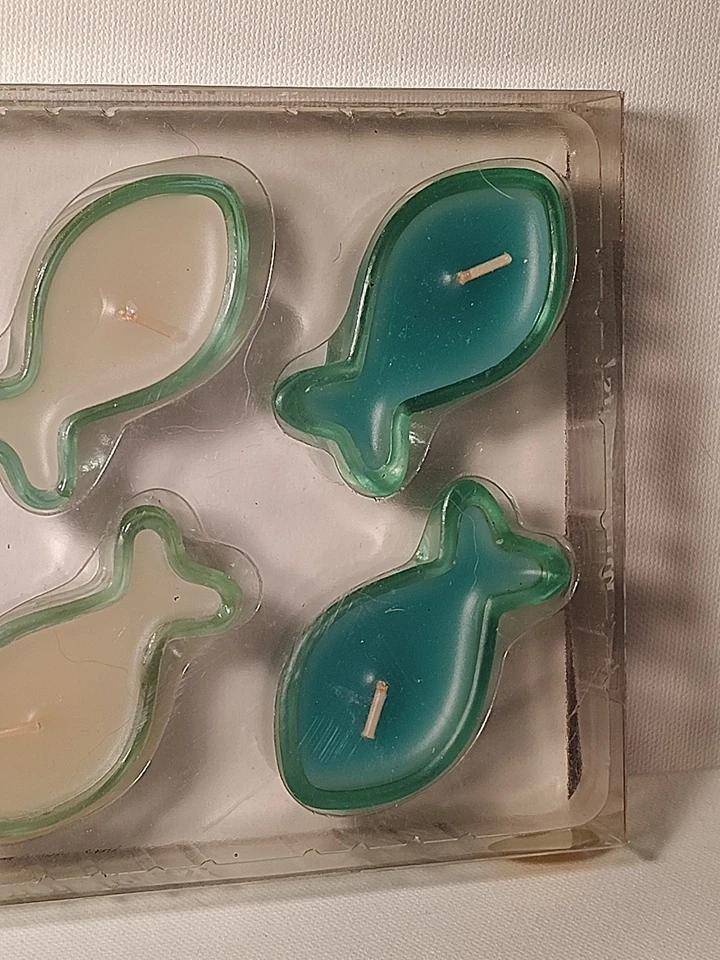 Vintage Fish Candles 6 Pack By Royal Little Lights NEW In Box Cinnamon Retired - Image 4 of 4