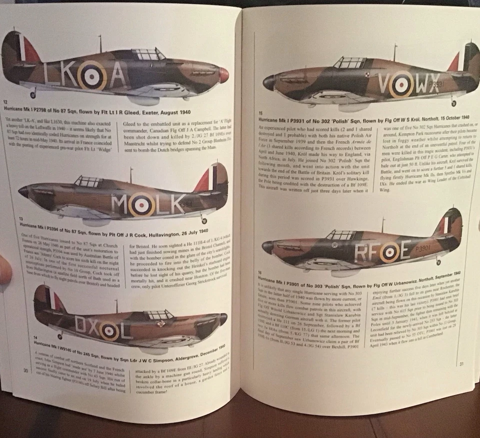 Aircraft Of The Aces Hurricane Mk II Diecast Model With Book - image 4 of 4