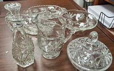 Anchor Hocking Star of David 6 Piece Prescut Kitchen Set Vintage Made in USA.