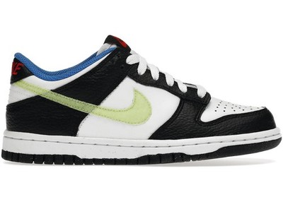 Nike Size 5.5 GS Dunk Low Lemon Twist Signal Blue Green - DQ0977-100