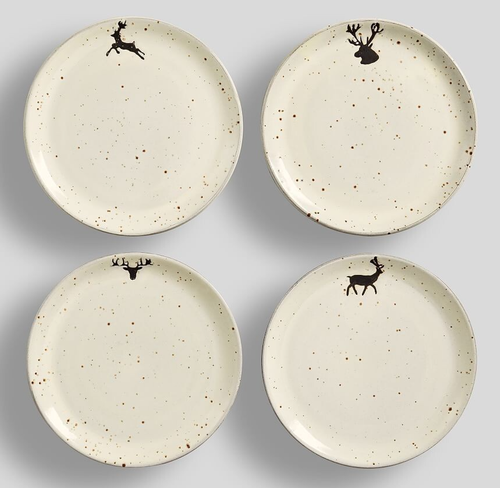 Pottery Barn Reindeer Platesnull