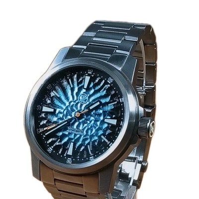 ZELOS AURORA FIELD 42MM TITANIUM HAMMERED TEXTURE WITH TEAL DIAL # 101 Of 150