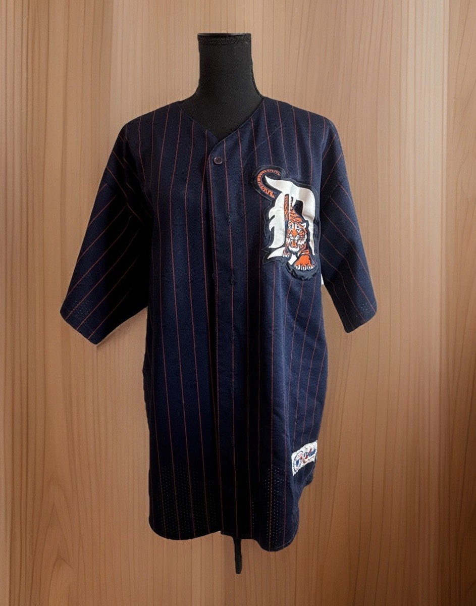 Detroit Tigers MLB Majestic Mens Size XL Jersey Navy Orange