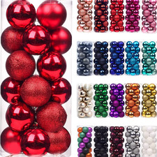 24-36pcs Christmas Balls 3-4cm Tree Hanging Ornaments Home Party Decor