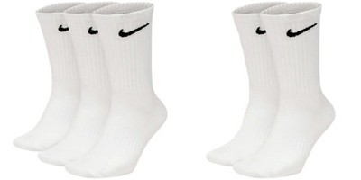 5 Paar Nike Everyday Lightweight Crew SX7676 Tennis Socke weiß schwarz grau