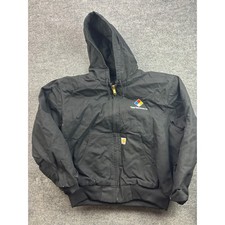 Carhartt Hooded Active Jacket Mens 2XL Black Loose Fit OJ0140-M Canvas