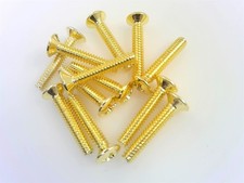 True Custom Shop Gold Vintage Pickup Switch Screws for Fender Strat 12pk