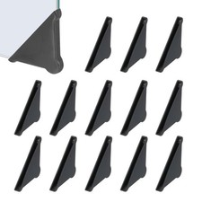 50x4 mm Plastic Triangle Corner Protector, 60 Pcs Glass Corner Protectors, Black