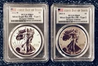 2021 American Silver Eagle Reverse Proof Two Coin Set PCGS PR69 Designer Edition