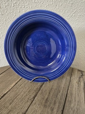 Vintage Fiesta HLC  Fiestaware Cobalt Deep Plate Rimmed Soup Bowl 8 1/5'' Retro