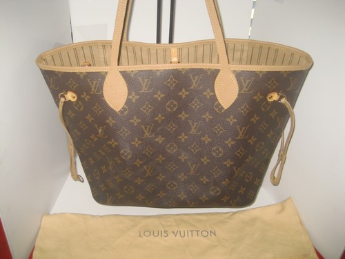 Louis Vuitton Neverfull Tote MM Brown Canvas Monogram