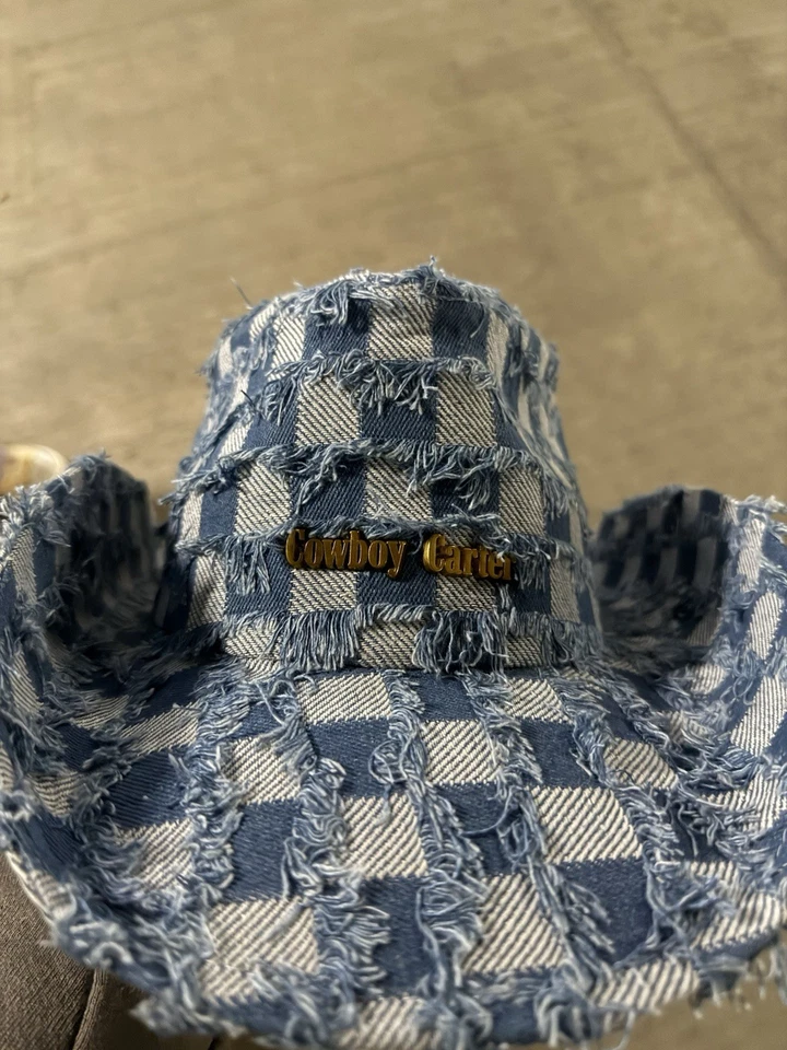 Official 2025 Beyonce Cowboy Carter Tour Denim Cowboy Hat Concert Chitlin Rodeo - Image 4 of 4