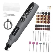 Mini Cordless Rotary Tool, 5-Speed 3.7V USB Rechargeable Rotary Tool Kit Black