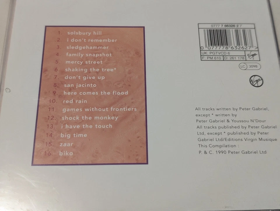 Peter Gabriel – Shaking The Tree Sixteen Golden Greats - 1990 Solsbury Hill Biko - Bild 4 von 4