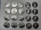 LOT OF (20) 2009 American Silver Walking Liberty-999 Fine One Dollar Silver