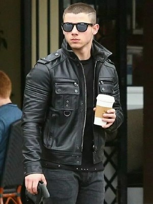 Schwarze Herren Lederjacke Echt Lammleder Bomber Biker Lederjacke - 24K