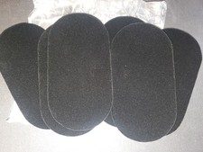 Black Padded Velvet Oval Jewelry Presentation Display Pad 6 Pack