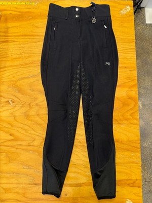 Premier Equine ''Carapello'' Black Full Seat Breeches w Silicone Seat. Size 32