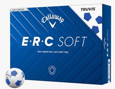 New Callaway Golf 2025 ERC Soft Truvis Golf Balls 1-Dozen Blue/White