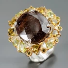 Jewellery 15 ct+ Natural Sphene Ring 925 Sterling Silver Size 7 /R443644