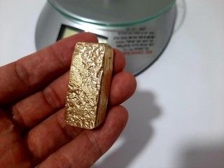 61 Grams Scrap Gold Bar For Gold Recovery Melted Different Computer Coins Pins