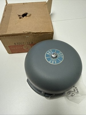 Jenkins Bells c3207-112 22031 12dc 32amp 6'' 120VAC Bell Grey Vintage ADT Bell
