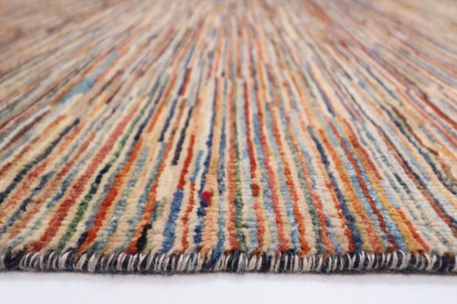 7 x 10 ft Multicolor Gabbeh Afghan Hand Knotted Wool Area living room Rug - Picture 7 of 14