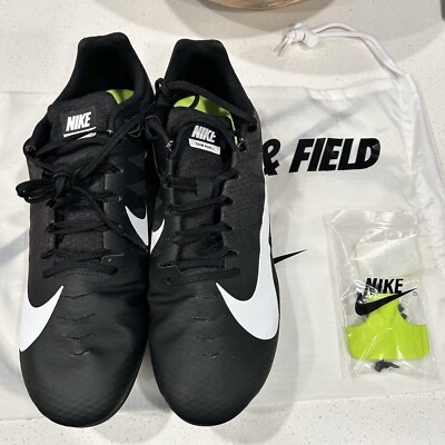 New NIke Mens Sz 13 Zoom Rival S 9 Track Field Cleats Shoes Black White