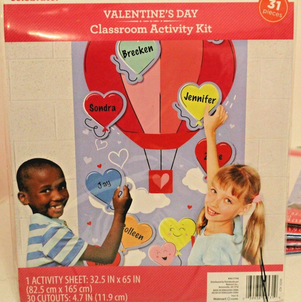 Valentine's Day Classroom Activity Kit 10-Sets & 3-10'' RED Hearth Bowls - Image 2 of 3