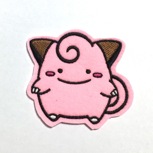 Pokemon Anime Ditto As Clefairy Embroidered Patch Iron On 3.1x3.1" 8x8Cm - Picture 2 of 2