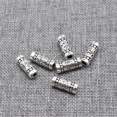 10pcs of 925 Sterling Silver Butterfly Small Tube Beads for Bracelet Necklace - Picture 1 of 7