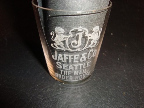 Circa 1900 Jaffe & Co Etched Shot Glass, Seattle, WA